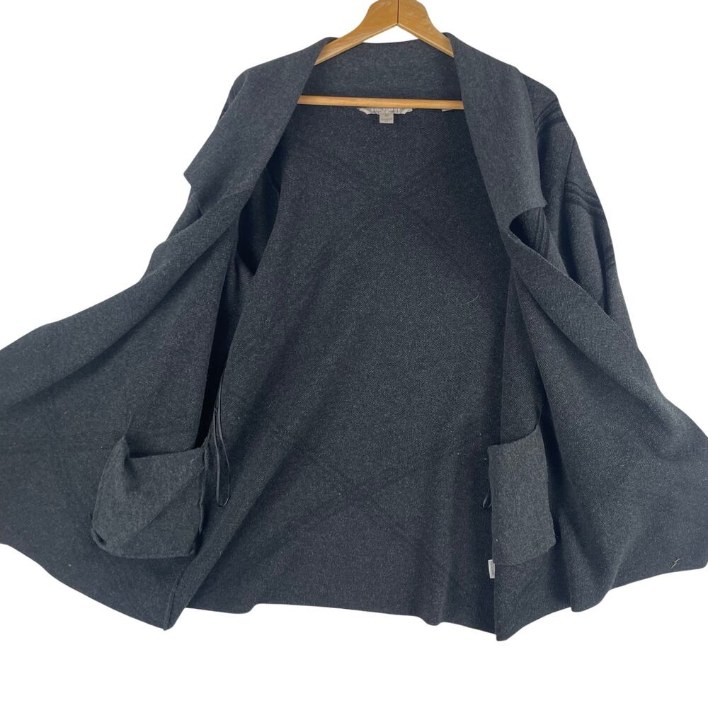 Royal Robbins All Season Merino Cardigan Womens SZ M Charcoal Open Front - Picture 7 of 13